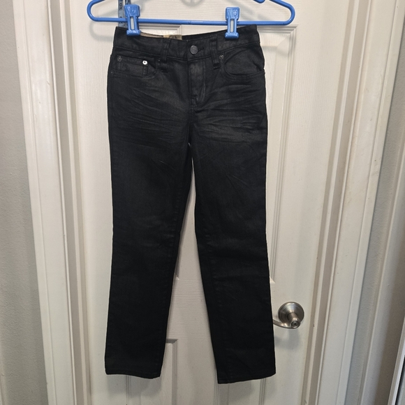 Polo by Ralph Lauren Kids Black Waxed Skinny 650 Jeans Size 8 NWT